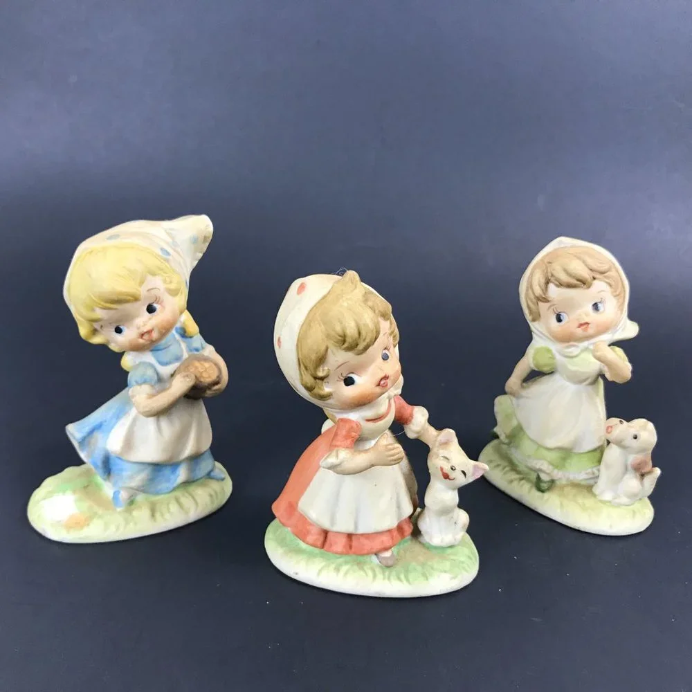 Set of 3 vintage Homco Kids figurines